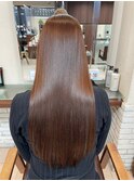 髪質改善縮毛矯正×大人ガーリーツヤ髪ダークグレージュ