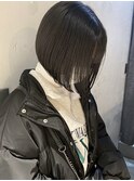 【三ツ井純】20代30代前下がりボブ切りっぱなしボブ黒髪ボブ