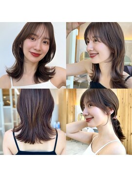 アフロートリノ(AFLOAT Leino) 小顔ヘルシーレイヤースタイル透明感カラー【修】20代30代40代