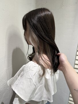 アジールヘア 池袋東口店(agir hair) 20代30代大人かわいいホワイトミルクティーインナーカラー