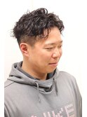 ハードパーマツーブロックツイストスパイラルメンズパーマ