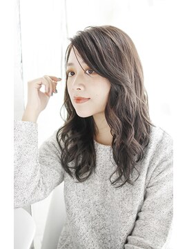 シュシュット(chouchoute) 韓国ボブレイヤーロンググレーベージュ黒髪質改善前髪パーマ/148