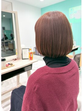 ユーフォリア(Euphoria.) 大人可愛いボブ×ピンクベージュ