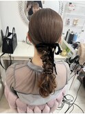 タイトな編み下ろし(ヘアセット専門店Achieve)