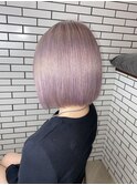 丸みボブピンクラベンダーベージュベビーピンク