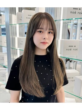 ノエロク 岐阜(noe rok) ハイトーン韓国風レイヤースタイル10代20代