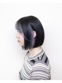 インナーカラー/ブリーチ/ダブルカラー/切りっぱなしボブ/豊橋