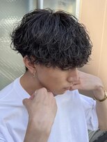 波巻きスパイラルパーマツイストパーマ波巻きパーマメンズヘア