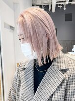 シオン(shion)&nbsp;ボブホワイトベージュハイトーンブリーチブロンド_ba365412