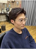 MEN’S HAIR/ブルーブラック/フェザーパーマ/ 印西 印西市