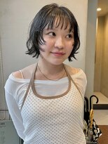 ヘアー アイス ルーチェ(HAIR ICI LUCE)&nbsp;20代30代前髪ありオリーブグレージュ×ふんわりボブ