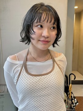 ヘアー アイス ルーチェ(HAIR ICI LUCE) 20代30代前髪ありオリーブグレージュ×ふんわりボブ