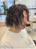 宇都宮men's波巻きスパイラルパーマ波巻きパーマセンターパート