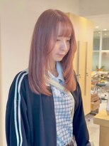 ロマリア 渋谷 渋谷宮益坂(Lomalia)&nbsp;イメチェン/ピンクベージュ/ダブルカラー/前髪/渋谷駅