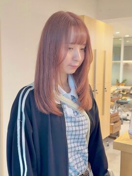 ロマリア 渋谷 渋谷宮益坂(Lomalia) イメチェン/ピンクベージュ/ダブルカラー/前髪/渋谷駅