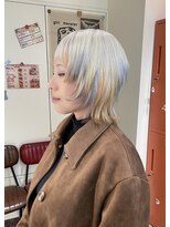 ノル 栄矢場町(nol)&nbsp;ホワイトカラー × mixデザイン オン眉ウルフ