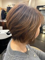 髪 ふじ井 増毛エクステ上品レイヤーショートボブ