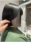 イヤリングカラーホワイトシルバーハイトーンブリーチ成増