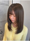 透明感シアーグレージュ/ナチュラルレイヤー/ハッシュカット
