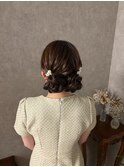 上品ガーリーツインシニヨン