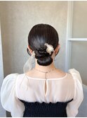 タイトシニヨン &nbsp;ヘアセット 10代 20代 30代 