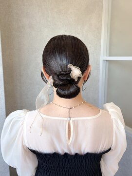 ジールサロン つくば本店 タイトシニヨン ヘアセット 10代 20代 30代