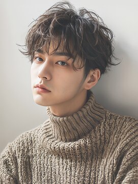 モッズヘアメン 札幌月寒店(mod's hair men) ルーズパーマシースルーラウンドマッシュ10代20代30代p1札幌月寒