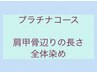 プラチナコース ●肩甲骨辺りの長さ 全体染め
