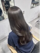 ビューバイネオリーブ 用賀店(Beau'r by neolive)&nbsp;ストレートパーマ縮毛矯正ダークパープル夏ミルクブラウン[用賀]