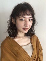 ヴェイン(VEIN)&nbsp;大人かわいい/フリンジウェーブ/ココアブラウン/ミディ