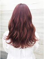 カトル ヘア デザイン(Quatre hair design) ベリーピンクのレイヤーロング