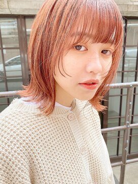 ディッセンバー 神宮前(December) オレンジベージュ/ボブウルフ/ウルフヘア