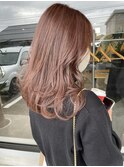 20代30代40代ベージュ暖色系カラーセミロング透明感小顔