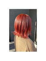 ヘアーガーデンルート(HairgardenROOT) 外ハネボブ×暖色系カラー