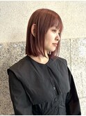 切りっぱなしボブ・大人ボブ・ピンクカラー・銀座20代30代40代
