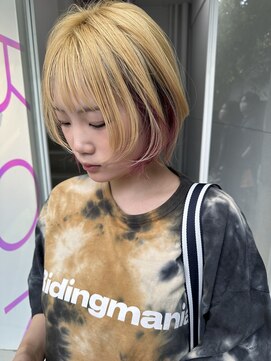 イロウ 山口どうもん店(IROW) インナーカラー/ブリーチ必須/ピンク/ベージュ