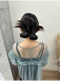 箔付きタイトヘアアレンジ/大宮東口タイトヘアアレンジ
