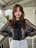 アクアオモテサンドウ(ACQUA omotesando) △大人可愛い韓国風ロングレイヤーカットミルクティーベージュ