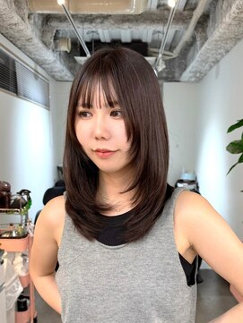 ヒョンミョン ライズバイレボ 柏西口店(hyon myon/RISEbyREVO) レイヤーカット/チョコレートブラウン