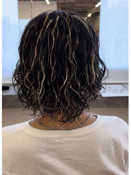 ビカム 名駅(become) ミディアムメンズウルフ×メッシュパーマ/名古屋/名駅