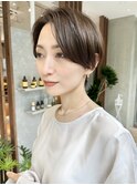 前髪なしショート/ハンサムショート/ショートヘア/30代40代50代