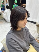 ソワン ドゥ ブレス 立花店(soin de brace) ウェーブミディアムメルティカラー×レイヤーカット韓国