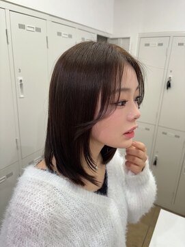 アッシュ 下北沢店(Ash) 赤み消しオリーブブラウン×ちょこっとレイヤー