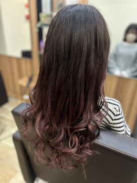 ヴァンクラウドフロムコウベ 恵庭店(VENT CLOUD from KOBE) グラデーションWカラーラベンダーピンク