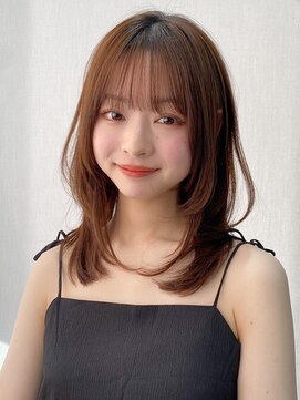 エトラ 渋谷店(etora) 小顔 前髪 レイヤーカット チェリーブラウン"