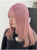 ハイライトカラーミルクティーベージュレイヤーカット