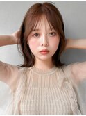 アプリコットオレンジくびれヘアハイライトカラー夏