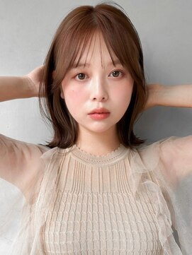 キリ 表参道(kyli) アプリコットオレンジくびれヘアハイライトカラー夏