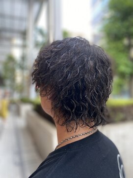 ヘアーアンドグルーミング ヨシザワインク(HAIR&GROOMING YOSHIZAWA Inc.) スパイラルパーマツーブロックミディアムメンズカット床屋