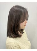 ミディアムヘアーレイヤーカット髪質改善　赤坂見附